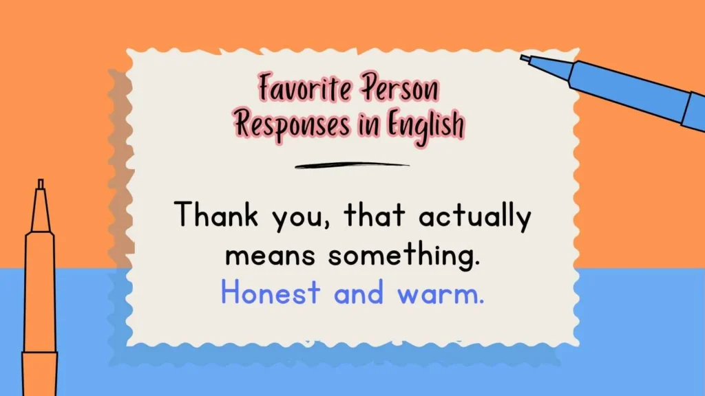 Favorite Person Responses in English