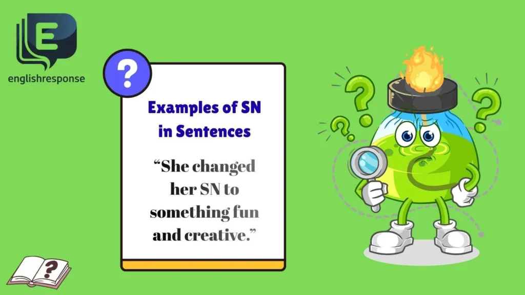 Examples of SN in Sentences