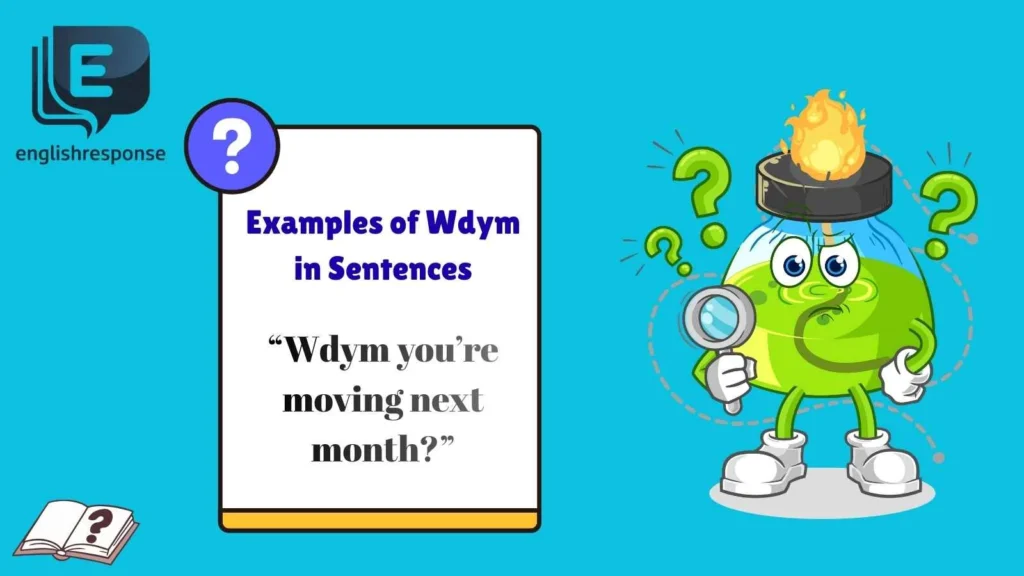 Examples of Wdym in Sentences
