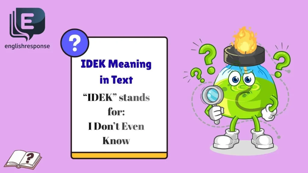 IDEK Meaning in Text